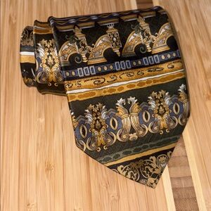 Rene Chagal Italian Designed Neck Tie –‎ Silk, Geometric, Vintage